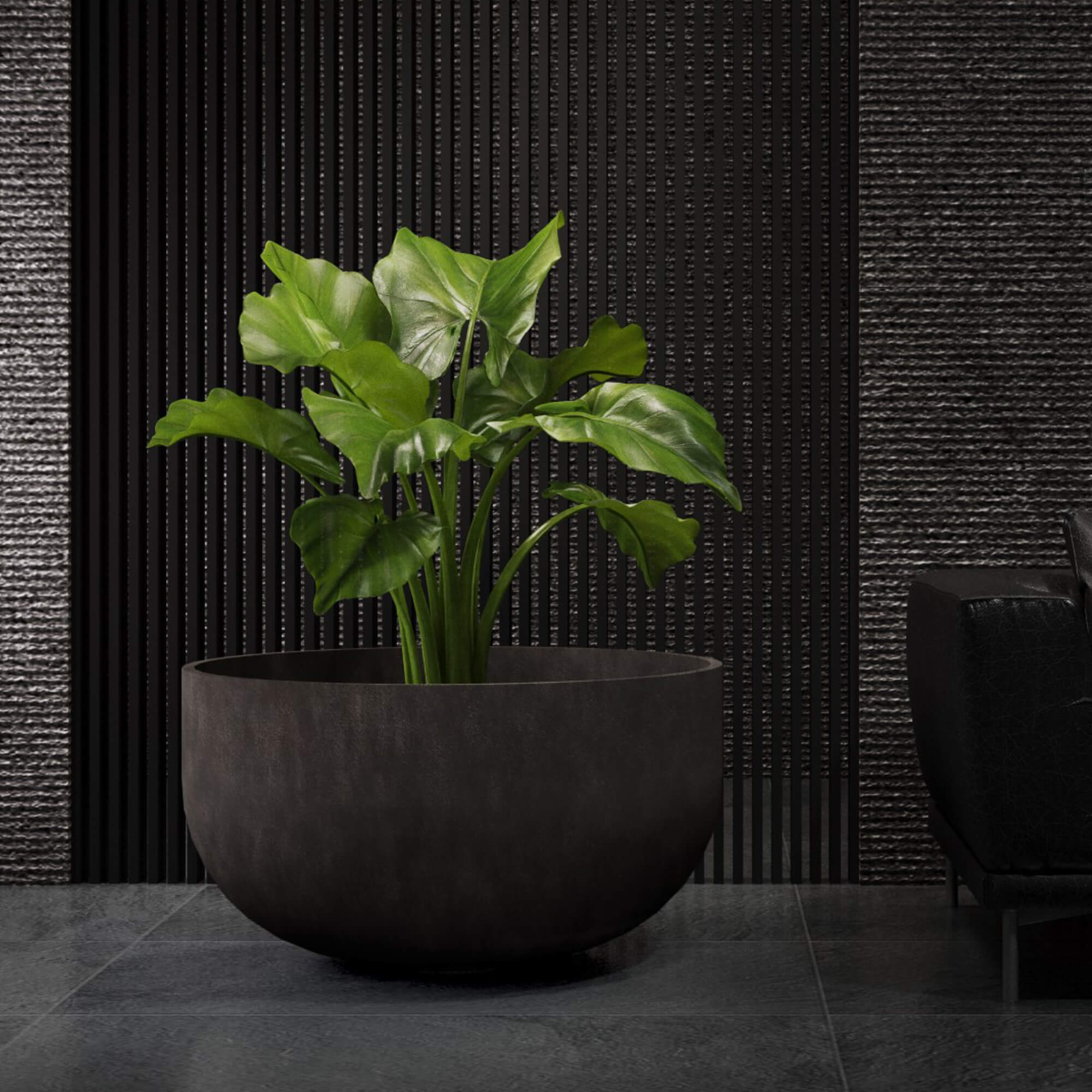 Roco - 36.6in diam. x 19.3in - Brown Stone - Brown Stone,36.6 in diam. x 19.3 in