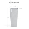 Rotterdam Medium Tall Square Planter - 12.25 in x 12.25 in x 22 in - Dark Grey - Dark Grey,12.25 in x 12.25 in x 22 in,Planter Only