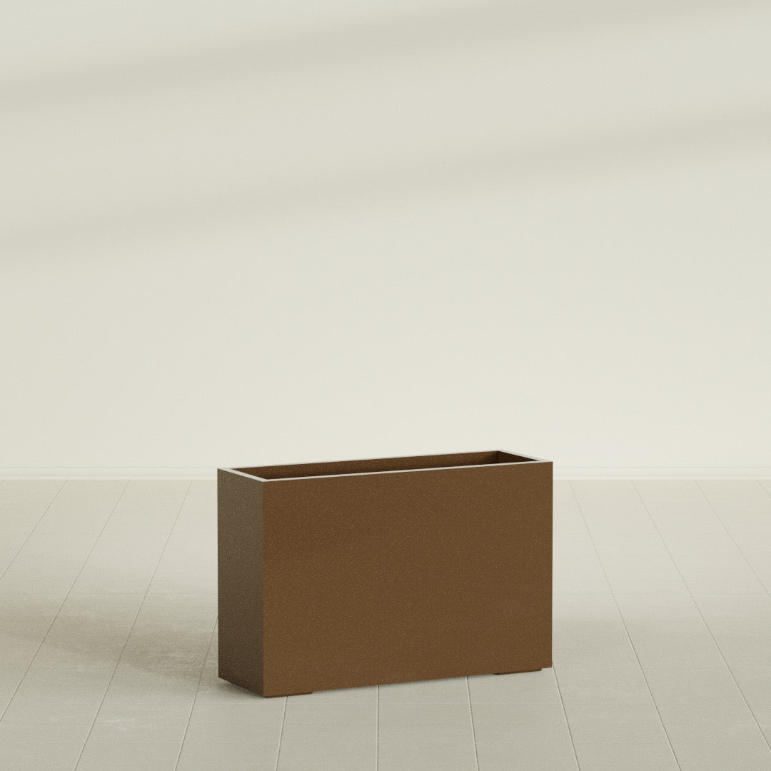 Potsdam Extra Large Long Rectangle Fiberglass Planter - 48 in x 16 in x 32 in - Metallic Bronze - Metallic Bronze,48 in x 16 in x 32 in
