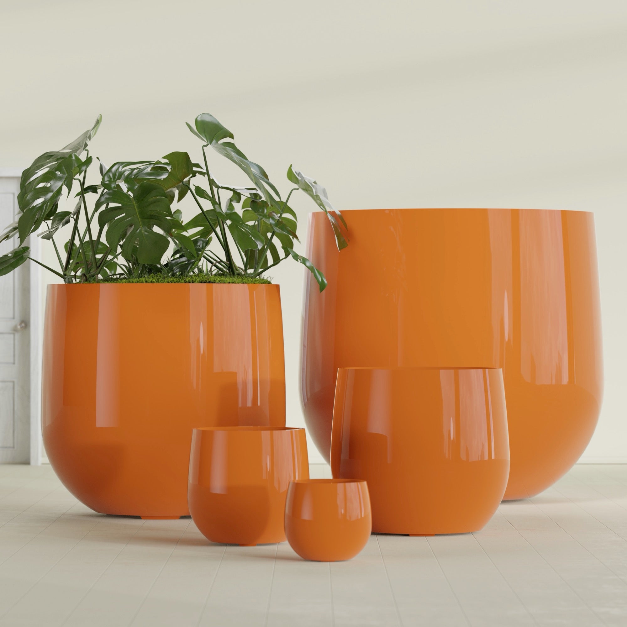 Westfield - 10in diam. x 9in - Gloss Tangerine - Gloss Tangerine,10 in diam. x 9 in H