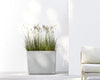 Paris with Wheels Large Rectangle Planter - 33.5 in x 15.5 in x 26 in - White Grey - White Grey,33.5 in x 15.5 in x 26 in
