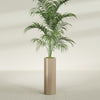 Corry Large Tall Cylinder Fiberglass Planter - 10 in x 10 in x 30 in - Metallic Gold - Metallic Gold,10 in x 10 in x 30 in