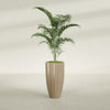 San Jose Large Tall Round Fluted Fiberglass Planter - 16 in x 16 in x 30 in - Metallic Gold - Metallic Gold,16 in x 16 in x 30 in