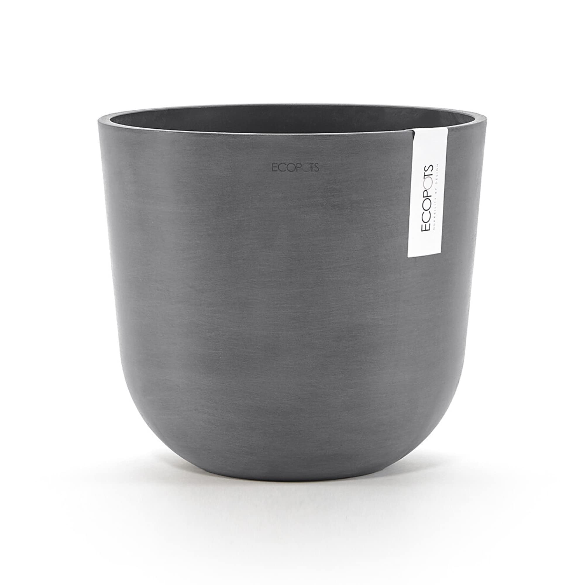 Oslo Small Round Planter - 9.8 in x 9.8 in x 8.5 in - Grey - Grey,9.75 in x 9.75 in x 8.5 in,Planter Only