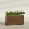 Brisbane Extra Large Long Rectangle Fiberglass Planter - 60 in x 24 in x 32 in - Metallic Bronze - Metallic Bronze,60 in x 24 in x 32 in