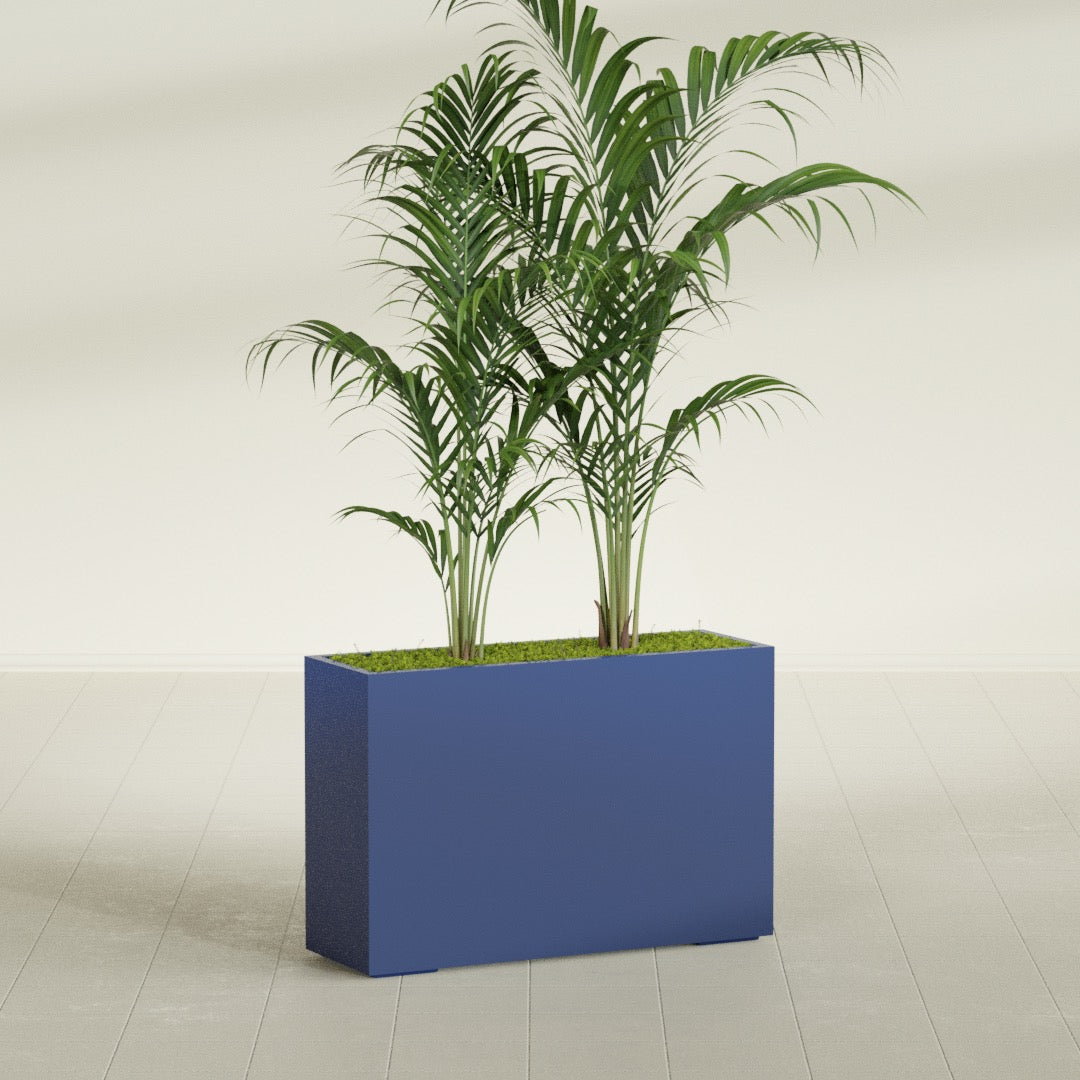 Potsdam Extra Large Long Rectangle Fiberglass Planter - 48 in x 16 in x 32 in - Matte Cobalt Blue - Matte Cobalt Blue,48 in x 16 in x 32 in