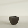 Lima Small Tapered Square Fiberglass Planter - 16 in x 16 in x 16 in - Matte Brown - Matte Brown,16 in x 16 in x 16 in