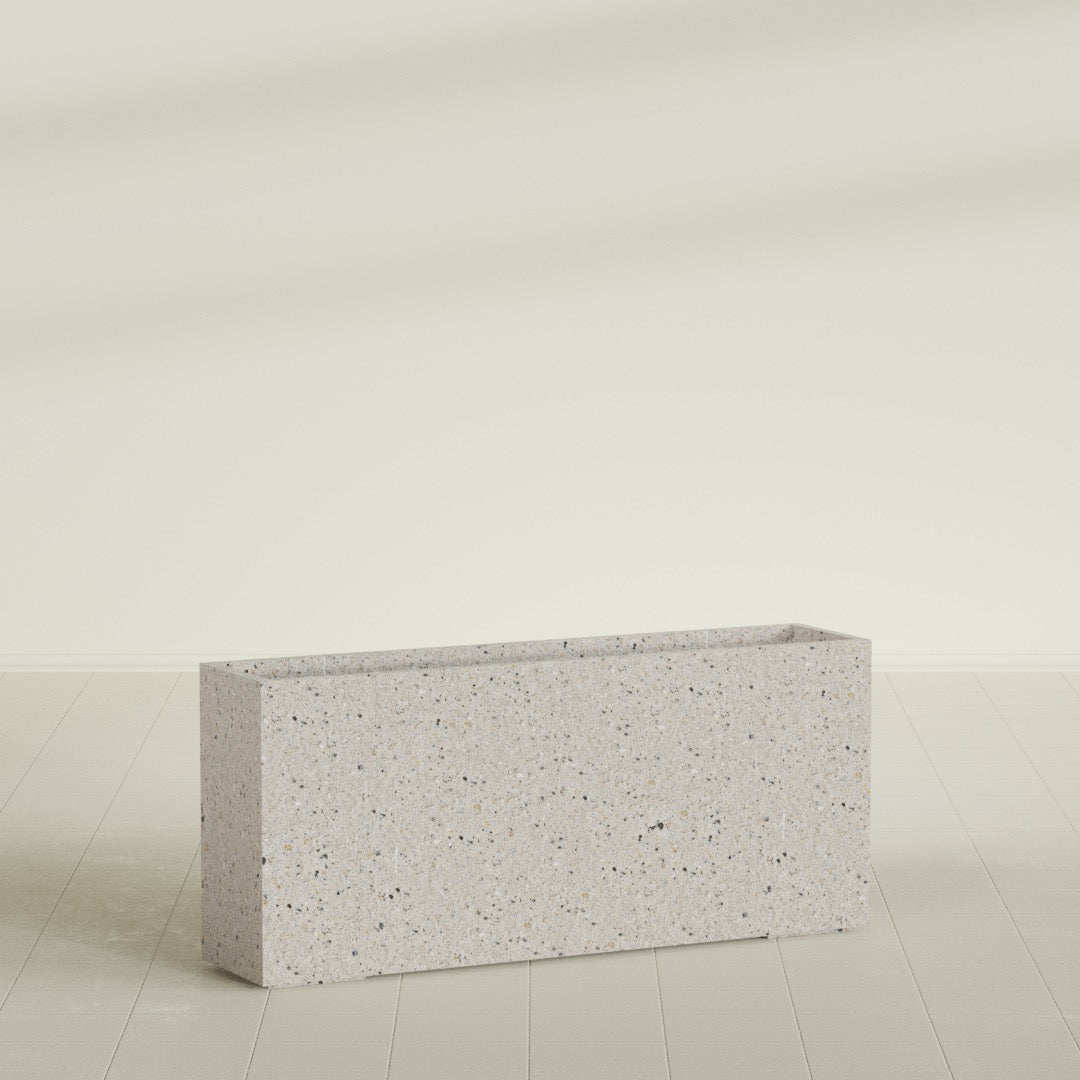 ProTone Fiberglass Premium Finish Extra Large Rectangle Planter - 72 in x 16 in x 32 in - StoneLight - Greystone - StoneLight - Greystone,72 in x 16 in x 32 in