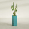 Perth Large Tall Rectangle Fiberglass Planter - 16 in x 16 in x 42 in - Satin Sea Foam - Satin Sea Foam,16 in x 16 in x 42 in