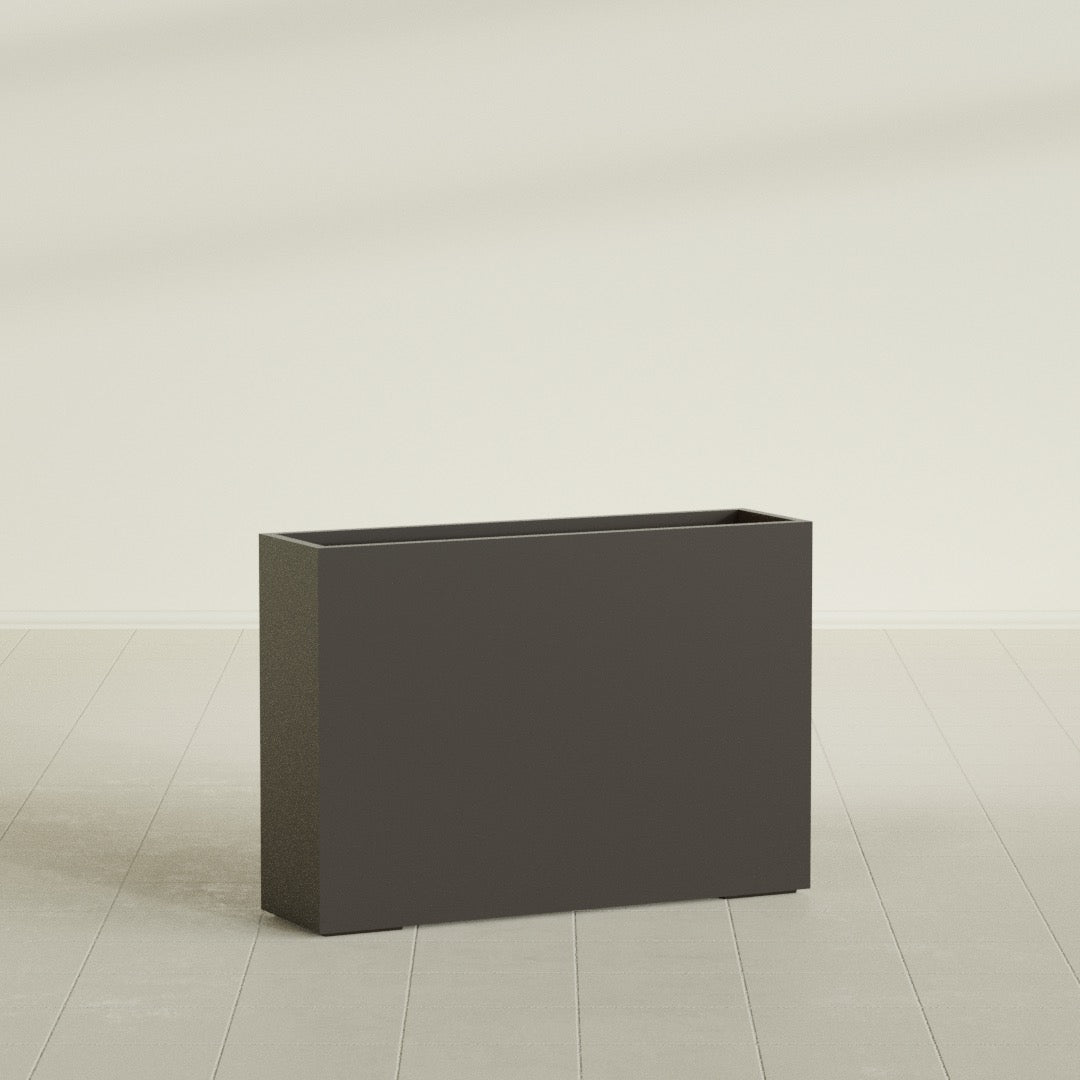 Perth Extra Large Long Rectangle Fiberglass Planter - 60 in x 16 in x 42 in - Matte Brown - Matte Brown,60 in x 16 in x 42 in