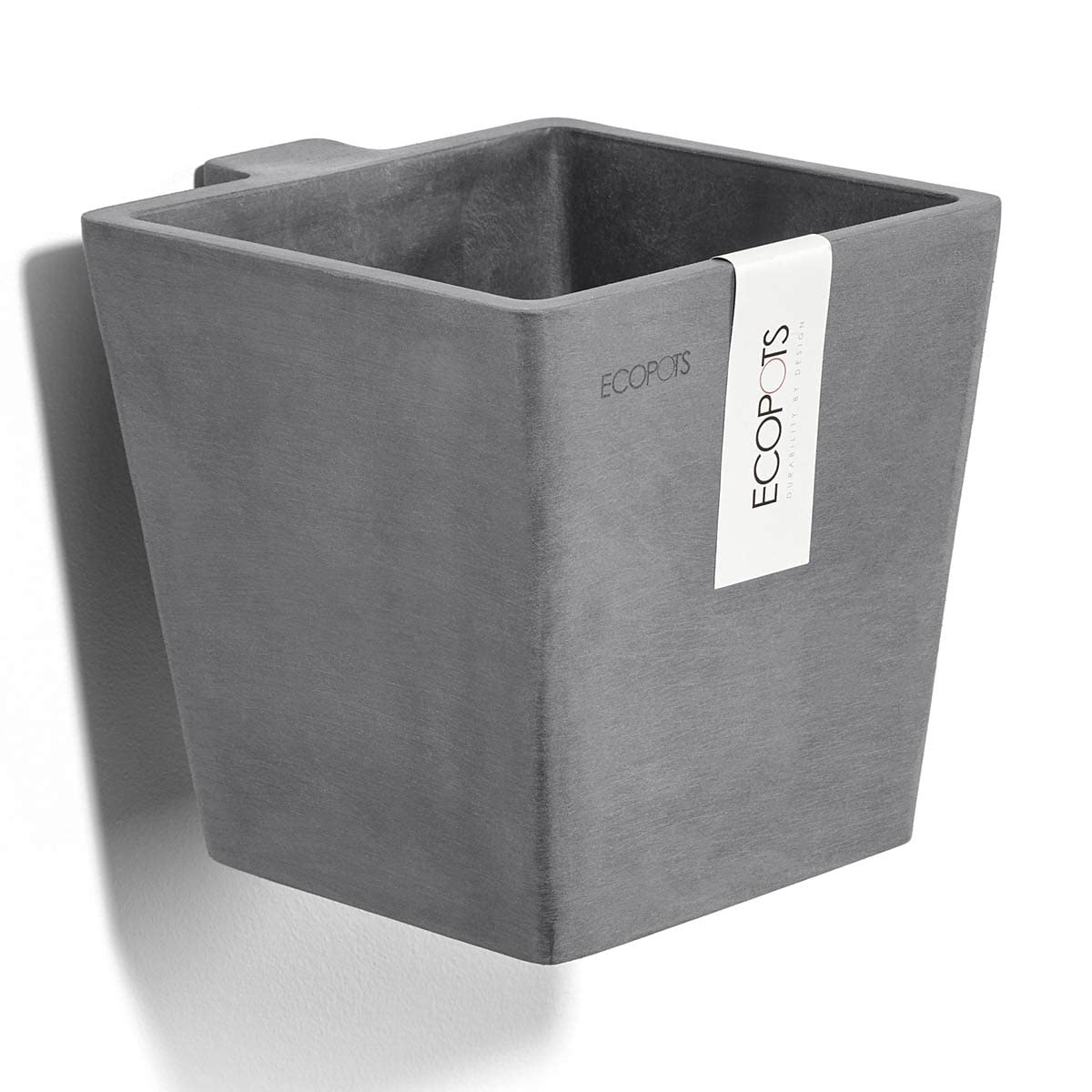 Manhattan Small Rectangle Wall Planter - 6 in x 6.75 in x 6 in - Grey - Grey,6 in x 6.75 in x 6 in