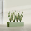 Tiergarden Large Long Over The Railing Rectangle Fiberglass Planter - 36 in x 12 in x 10 in - Satin Green - Satin Green,36 in x 12 in x 10 in