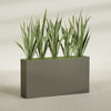 Delray Extra Large Long Rectangle Fiberglass Planter - 60 in x 12 in x 32 in - Matte Bronze - Matte Bronze,60 in x 12 in x 32 in