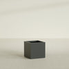 Montroy Medium Cube Square Fiberglass Planter - 24 in x 24 in x 24 in - Matte Charcoal - Matte Charcoal,24 in x 24 in x 24 in