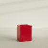 Brisbane Large Rectangle Fiberglass Planter - 24 in x 24 in x 32 in - Gloss Red - Gloss Red,24 in x 24 in x 32 in