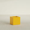 Montroy Medium Cube Square Fiberglass Planter - 20 in x 20 in x 20 in - Gloss Saffron - Gloss Saffron,20 in x 20 in x 20 in