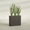 Delray Large Tall Rectangle Fiberglass Planter - 36 in x 12 in x 32 in - Matte Brown - Matte Brown,36 in x 12 in x 32 in