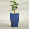 Toulan Extra Large Tall Tapered Square Fiberglass Planter - 23 in x 23 in x 48 in - Matte Cobalt Blue - Matte Cobalt Blue,23 in x 23 in x 48 in
