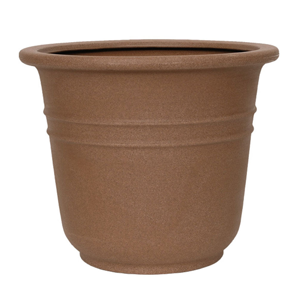 Curbside Bell Tower Round Plastic Planter - 40 in x 40 in x 29.3 in - Terracotta Brick - Terracotta Brick,40 in x 40 in x 29.3 in