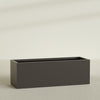 Granada Extra Large Long Rectangle Fiberglass Planter - 72 in x 24 in x 24 in - Matte Brown - Matte Brown,72 in x 24 in x 24 in