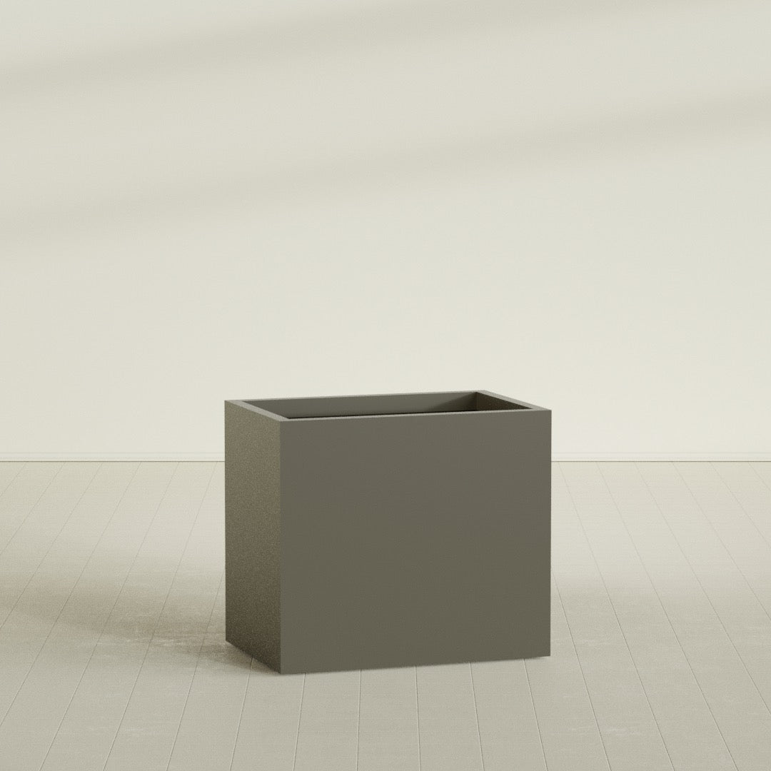 Brisbane Large Rectangle Fiberglass Planter - 36 in x 24 in x 32 in - Matte Bronze - Matte Bronze,36 in x 24 in x 32 in