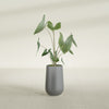 Tall Hayden Medium Round Fiberglass Planter - 18 in x 18 in x 29 in - Metallic Gunmetal - Metallic Gunmetal,18 in x 18 in x 29 in