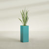 Delray Large Tall Rectangle Fiberglass Planter - 12 in x 12 in x 32 in - Satin Sea Foam - Satin Sea Foam,12 in x 12 in x 32 in