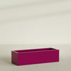 Reade Small Tabletop Rectangle Fiberglass Planter - 18 in x 6.5 in x 5 in - Gloss Eggplant - Gloss Eggplant,18.5 in x 6.5 in x 5 in