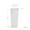 Rotterdam High Medium Square Planter - 12.6 in x 12.6 in x 27.5 in - Pure White - Pure White,12.5 in x 12.5 in x 27.5 in,Planter Only