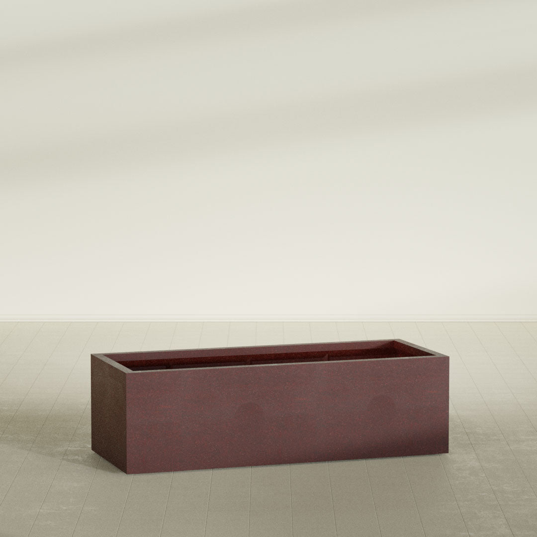 ProTone Fiberglass Premium Finish Extra Large Rectangle Planter - 60 in x 24 in x 18 in - Weathered Steel - Rust - Weathered Steel - Rust,60 in x 24 in x 18 in