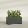 Granada Extra Large Long Rectangle Fiberglass Planter - 48 in x 24 in x 24 in - Matte Charcoal - Matte Charcoal,48 in x 24 in x 24 in