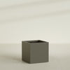 Montroy Large Cube Square Fiberglass Planter - 36 in x 36 in x 36 in - Matte Bronze - Matte Bronze,36 in x 36 in x 36 in