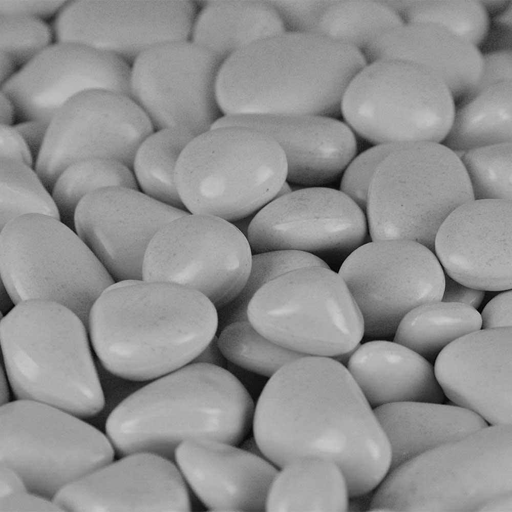 PolyPebbles - Grey - Case of Small Rocks (20 bags; 2.4lbs each) - Grey,Small Pebbles,Case of 20 x 2.4 lb bags