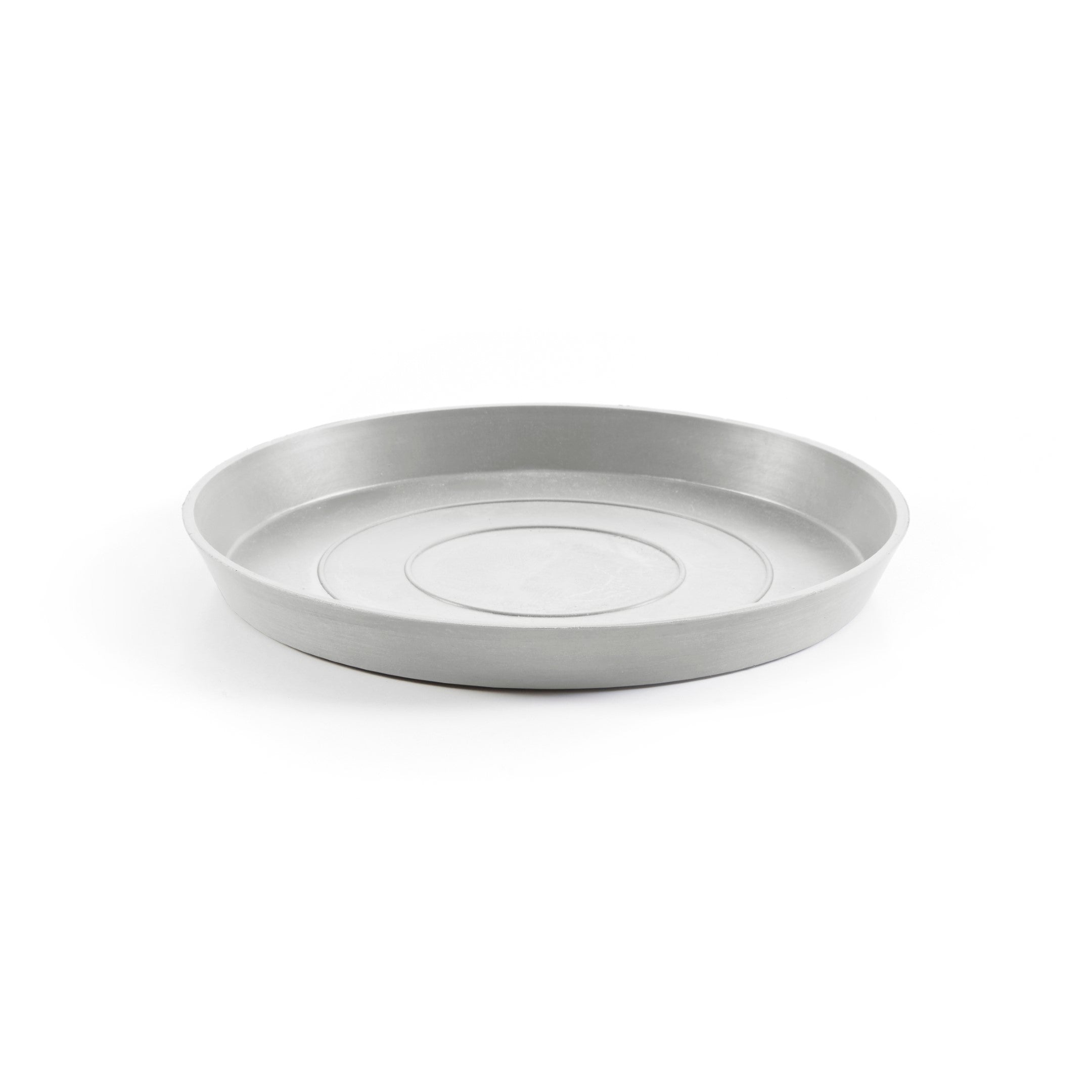 Small Round Saucer - 11.5 in x 11.5 in x 1.3 in - White Grey - White Grey,11.5 in x 11.5 in x 1.25 in