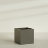 Montroy Extra Large Cube Square Fiberglass Planter - 48 in x 48 in x 48 in - Matte Bronze - Matte Bronze,48 in x 48 in x 48 in