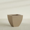 Lima Large Tapered Square Fiberglass Planter - 30 in x 30 in x 30 in - Metallic Gold - Metallic Gold,30 in x 30 in x 30 in