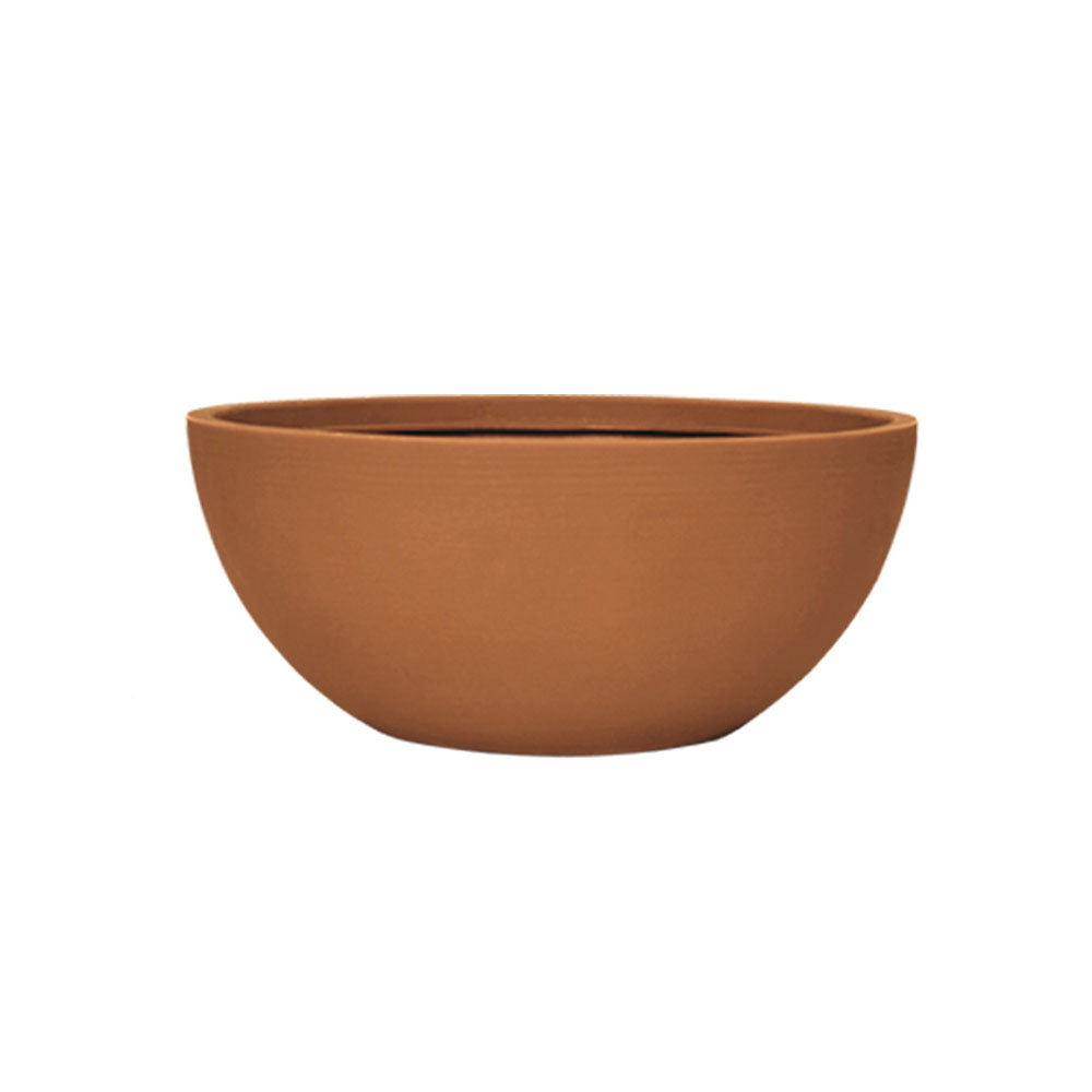 Curbside Flat Bottom Bowl Plastic Planter - 34.5 in x 34.5 in x 13 in - Terracotta - Terracotta,34.5 in x 34.5 in x 13 in