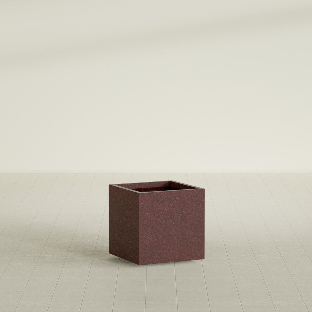 Cube - 24in x 24in x 24in - Weathered Steel - Rust - Weathered Steel - Rust,24 in x 24 in x 24 in