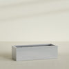 Torino Extra Large Wide Rectangle Fiberglass Planter - 60 in x 24 in x 18 in - Metallic Silver - Metallic Silver,60 in x 24 in x 18 in