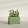 Granada Large Rectangle Fiberglass Planter - 36 in x 24 in x 24 in - Satin Green - Satin Green,36 in x 24 in x 24 in