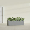 Hudson Extra Large Long Rectangle Fiberglass Planter - 100 in x 18 in x 28 in - Metallic Gunmetal - Metallic Gunmetal,100 in x 18 in x 28 in
