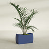 Seoul Large Curved Abstract Fiberglass Planter - 32 in x 12 in x 18 in - Matte Cobalt Blue - Matte Cobalt Blue,32 in x 12 in x 18 in