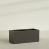 Badalona Large Tall Rectangle Fiberglass Planter - 39 in x 17 in x 17 in - Matte Brown - Matte Brown,39 in x 17 in x 17 in