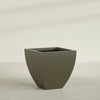 Lima Large Tapered Square Fiberglass Planter - 30 in x 30 in x 30 in - Matte Bronze - Matte Bronze,30 in x 30 in x 30 in