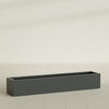 Cuba Extra Large Long Rectangle Fiberglass Planter - 72 in x 14 in x 12 in - Matte Charcoal - Matte Charcoal,72 in x 14 in x 12 in