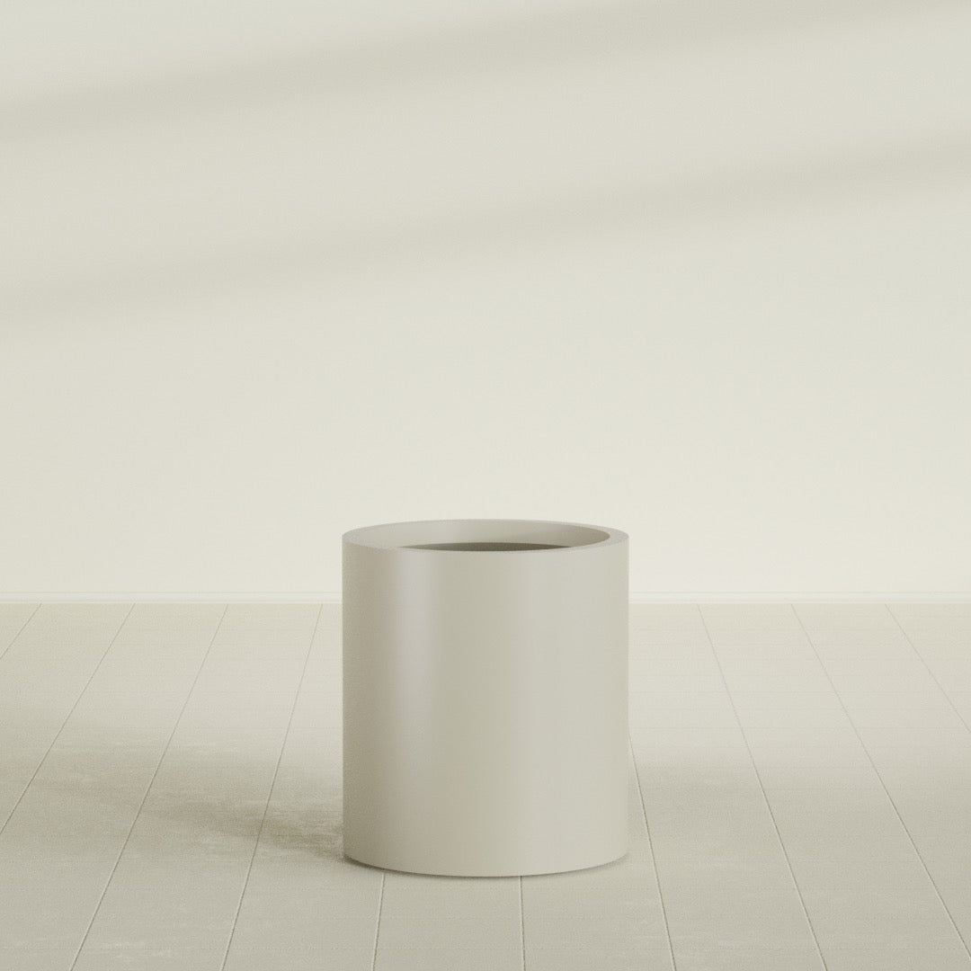 Rio Grande Medium Round Fiberglass Planter - 18 in x 18 in x 20 in - Satin Beige - Satin Beige,18 in x 18 in x 20 in