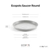 Small Round Saucer - 17.5 in x 17.5 in x 1.5 in - White Grey - White Grey,17.5 in x 17.5 in x 1.5 in