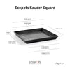 Small Square Saucer - 17 in x 17 in x 1.5 in - Dark Grey - Dark Grey,17 in x 17 in x 1.5 in