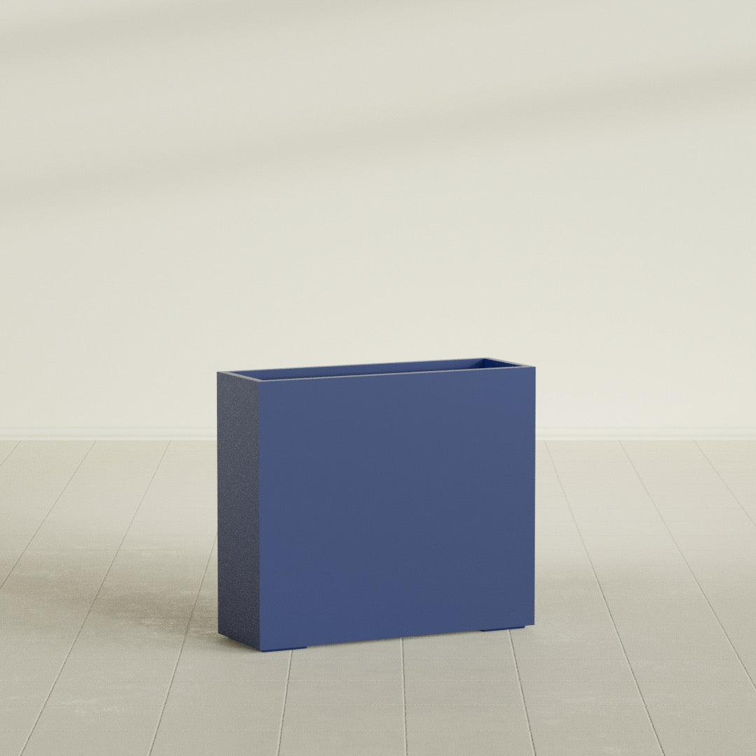 Perth Extra Large Long Rectangle Fiberglass Planter - 48 in x 16 in x 42 in - Matte Cobalt Blue - Matte Cobalt Blue,48 in x 16 in x 42 in
