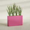 Delray Extra Large Long Rectangle Fiberglass Planter - 48 in x 12 in x 32 in - Gloss Pink Violet - Gloss Pink Violet,48 in x 12 in x 32 in